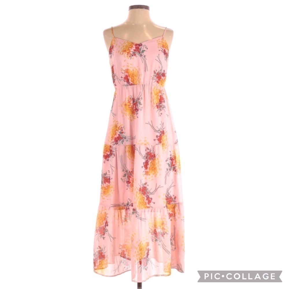 J. Crew Mercantile Floral Frilly Maxi Dress
